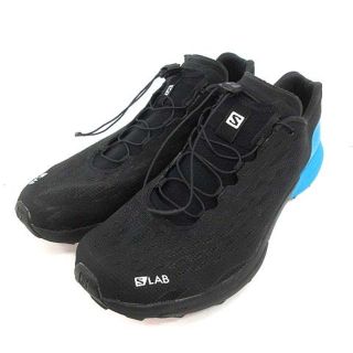 サロモン(SALOMON)のサロモン S/LAB スニーカー トレイルランニングシューズ UK9.5 黒 青(スニーカー)