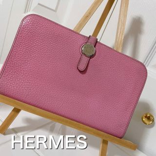 エルメス(Hermes)のエルメス HERMES ドゴン コインケース付き ピンク(財布)