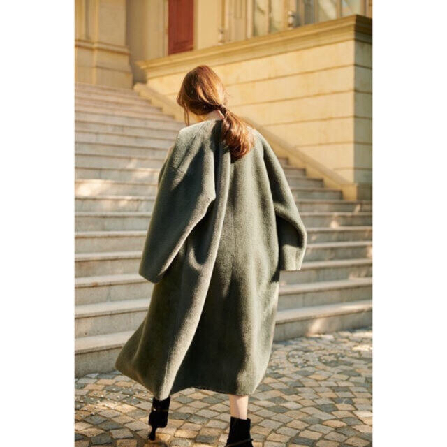 カラーグリーンherlipto Faux Fur Reversible Coat sage S