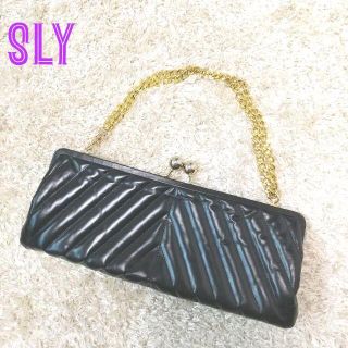 スライ(SLY)のスライ SLY クラッチバッグ がま口 ブラック(クラッチバッグ)