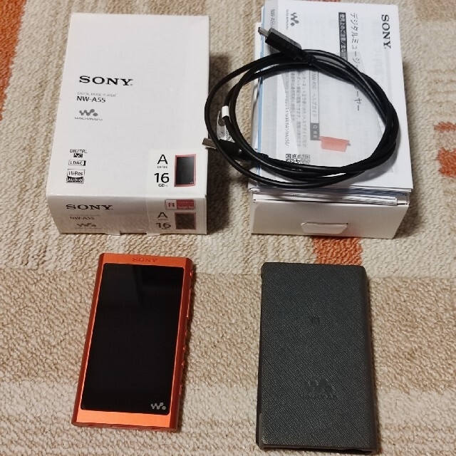 本物の 16GB SONY グレイッシュブラック ソニー ウォークマン NW-A55