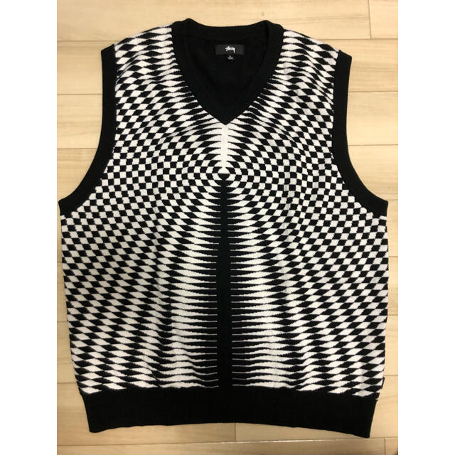 stussy psychedelic check vest