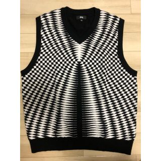 ステューシー(STUSSY)のstussy psychedelic check vest(ニット/セーター)