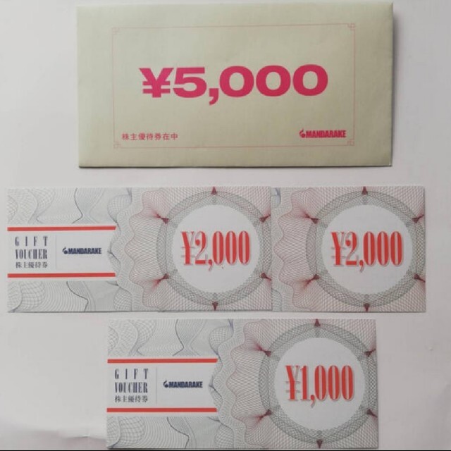 まんだらけ　株主優待　7000円分＋おまけ