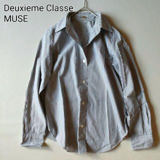 ドゥーズィエムクラス(DEUXIEME CLASSE)のドゥーズィエムクラス　ミューズ　ストライプ　シャツ　ブラウス　カシュクールシャツ(シャツ/ブラウス(長袖/七分))