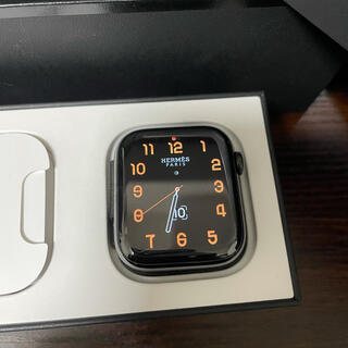 アップルウォッチ(Apple Watch)のApple Watch 5 エルメスHERMES スペースブラックステンレス44(腕時計(デジタル))