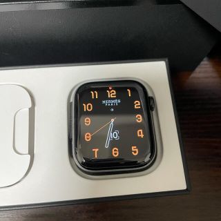 Apple Watch 5 エルメスHERMES スペースブラックステンレス44