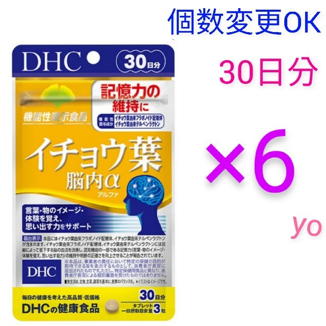 DHC イチョウ葉脳内α 30日分×6袋　個数変更可