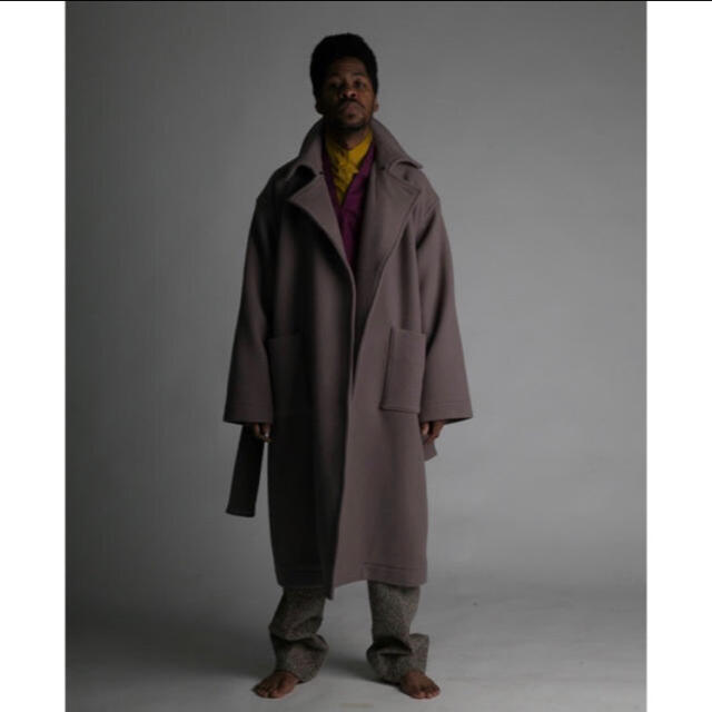 ATHA-DOUBLE MELTON MAXI COAT TAN - ステンカラーコート