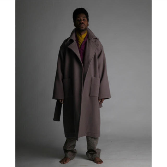 1LDK SELECT(ワンエルディーケーセレクト)のATHA-DOUBLE MELTON MAXI COAT TAN メンズのジャケット/アウター(ステンカラーコート)の商品写真