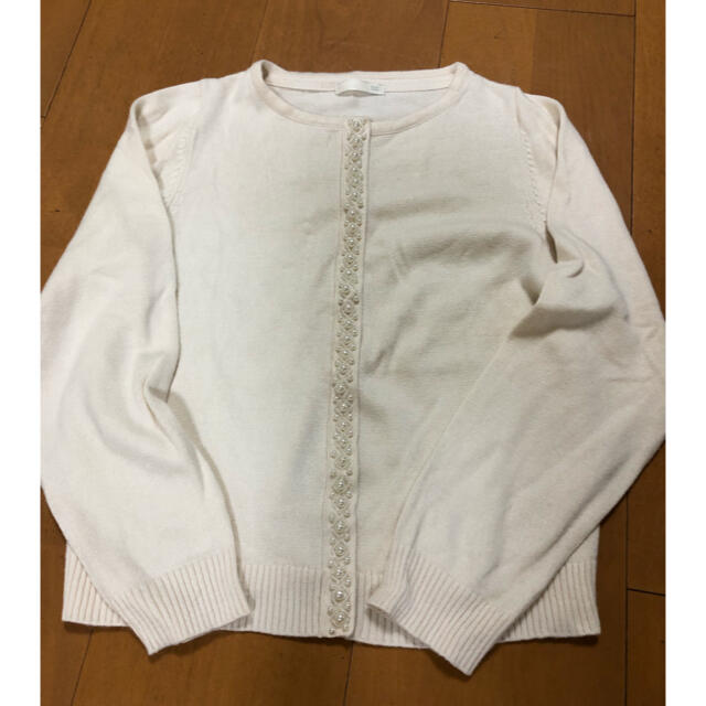 GU(ジーユー)のカーディガン　130cm  ビジュー キッズ/ベビー/マタニティのキッズ服女の子用(90cm~)(カーディガン)の商品写真