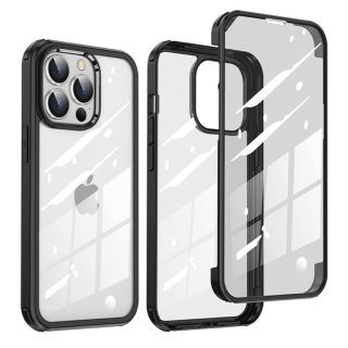 iPhone13 Pro ケース 6.1 インチ 360度保護 薄型 ブラック(iPhoneケース)