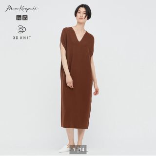 UNIQLO - UNIQLO×mame kurogouchi 3Dニットコクーンワンピース ...