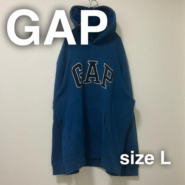 OLD GAP フリース　パーカー　トレーナー　フーディー　青　L