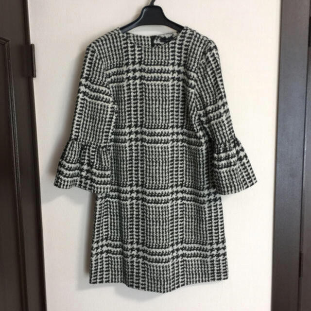 新品 ZARA ザラ 千鳥格子柄ワンピース M