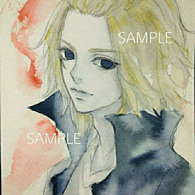 専用 手描きイラスト 金髪ポンパドール男子 ドローイング - インテリア 専用 手描きイラスト 金髪ポンパドール男子 ドローイング - インテリア