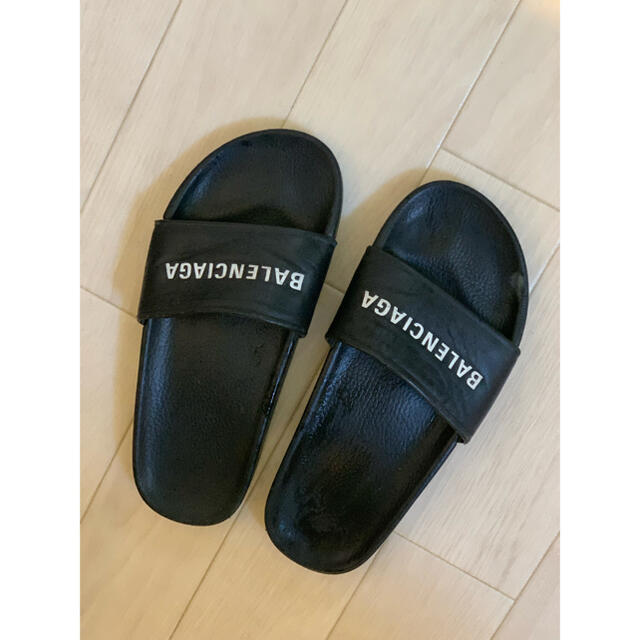 BALENCIAGA◇ロゴシャワーサンダル/プールスライドサンダル 24.5cm BALENCIAGA◇ロゴシャワーサンダル/プールスライドサンダル 24.5cm