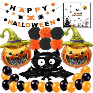 【32個セット】　バルーン 風船 ハロウィン 装飾 壁飾り パーティー(その他)