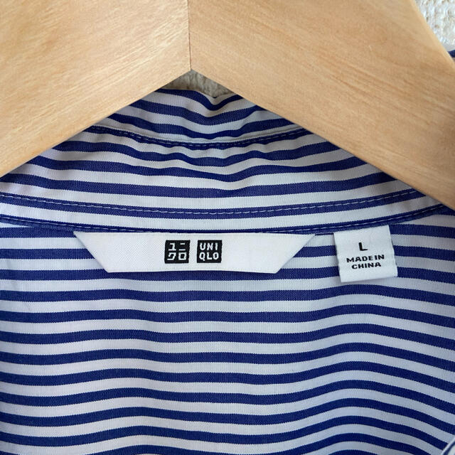 UNIQLO(ユニクロ)のUNIQLO 7分袖ストライプワンピース レディースのワンピース(ひざ丈ワンピース)の商品写真