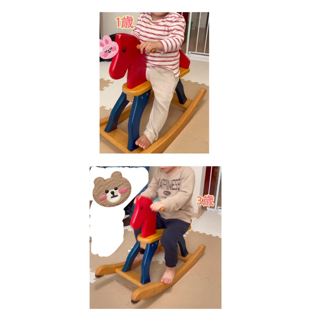 木馬 馬の乗り物 ロッキングホース 乗物玩具 木製の通販 by ゆき＆のんちゃんのお店屋さん｜ラクマ