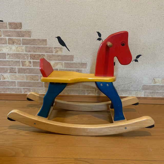 木馬 馬の乗り物 ロッキングホース 乗物玩具 木製の通販 by ゆき＆のんちゃんのお店屋さん｜ラクマ