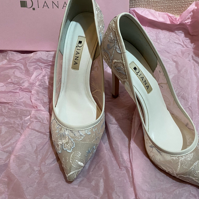 他売り切れ❌購入不可 DIANA♡美品 ホワイト レース パンプス