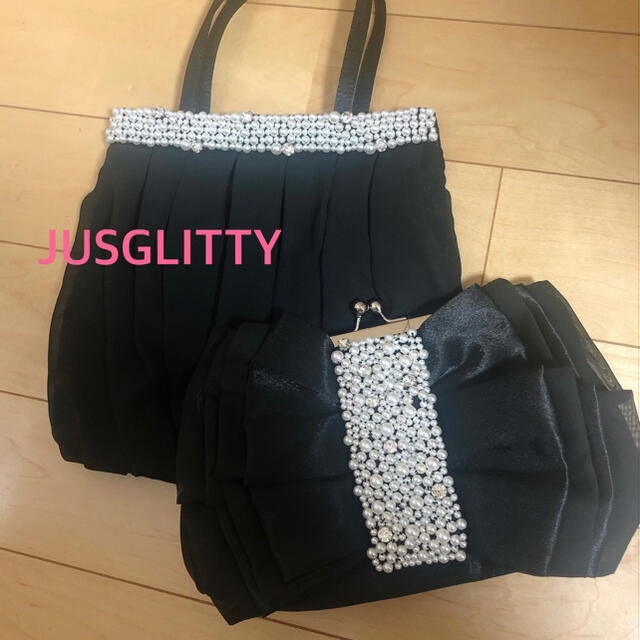 JUSGLITTY(ジャスグリッティー)の値下げ　美品★パーティーバッグ レディースのバッグ(ハンドバッグ)の商品写真