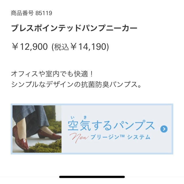 fitfit(フィットフィット)の新品　fitfit フィットフィット　ブレスポインテッドパンプニーカー　パンプス レディースの靴/シューズ(バレエシューズ)の商品写真