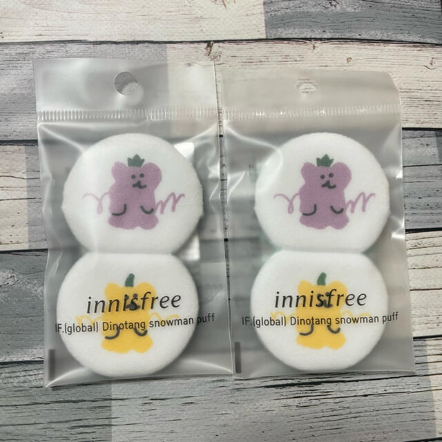 Innisfree(イニスフリー)のinnisfree イニスフリー　ダイノテン　スノーマンパフ　2個 コスメ/美容のメイク道具/ケアグッズ(パフ・スポンジ)の商品写真