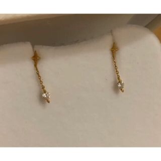 スタージュエリー(STAR JEWELRY)のスタージュエリー 0.1ct k18 ピアス　YG(ピアス)