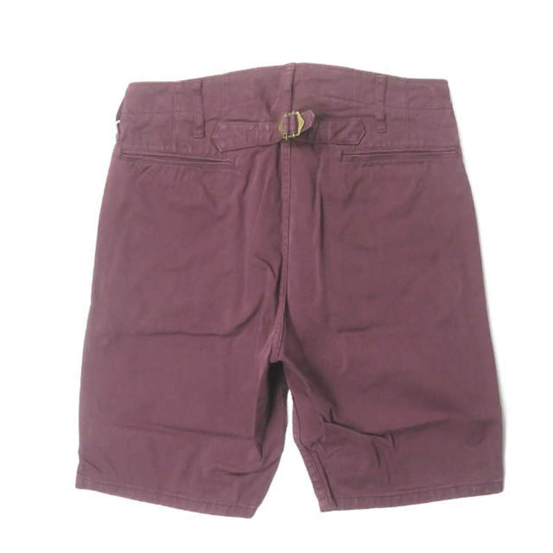 VISVIM(ヴィスヴィム)のvisvim ビズビム 日本製 SLIM SHORTS(DMGD CHINO) ダメージ加工スリムチノショーツ 0114105008028 0 パープル ショートパンツ シンチバック ボトムス【新古品】【中古】【visvim】 メンズのパンツ(ショートパンツ)の商品写真