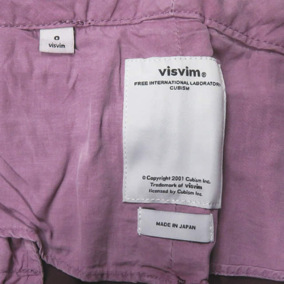 VISVIM(ヴィスヴィム)のvisvim ビズビム 日本製 SLIM SHORTS(DMGD CHINO) ダメージ加工スリムチノショーツ 0114105008028 0 パープル ショートパンツ シンチバック ボトムス【新古品】【中古】【visvim】 メンズのパンツ(ショートパンツ)の商品写真