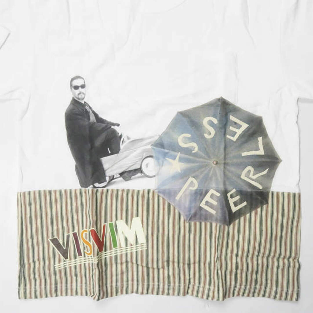 VISVIM(ヴィスヴィム)のvisvim ビズビム 20SS 日本製 JUMBO TEE S/S COLLAGE ジャンボTシャツ カレッジ 0120105010027 2 IVORY STRIPE 半袖 ポケット トップス【新古品】【中古】【visvim】 メンズのトップス(Tシャツ/カットソー(半袖/袖なし))の商品写真