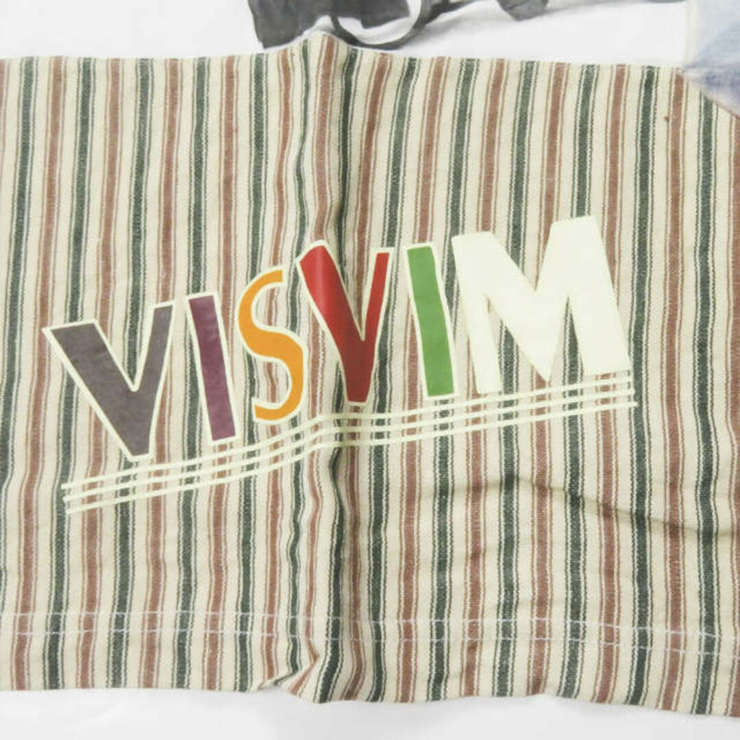 VISVIM(ヴィスヴィム)のvisvim ビズビム 20SS 日本製 JUMBO TEE S/S COLLAGE ジャンボTシャツ カレッジ 0120105010027 2 IVORY STRIPE 半袖 ポケット トップス【新古品】【中古】【visvim】 メンズのトップス(Tシャツ/カットソー(半袖/袖なし))の商品写真