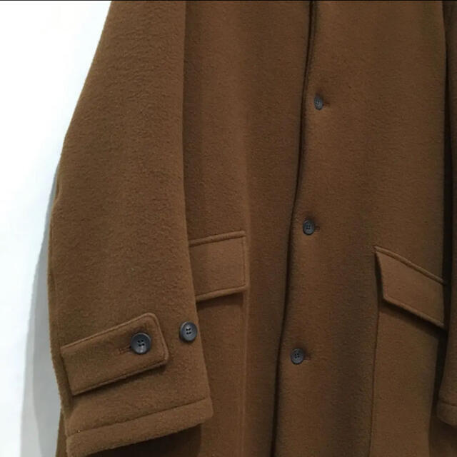 クロ KURO コート メルトンコート フーデッド ブラウン サイズ  1 メンズのジャケット/アウター(チェスターコート)の商品写真