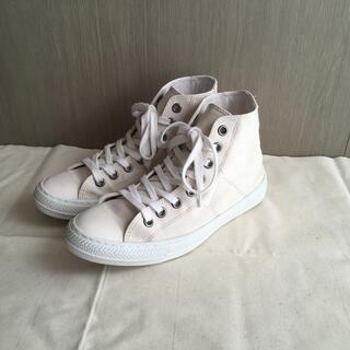 マルタンマルジェラ1 ×コンバース CONVERSE  141957C ペンキ加工ハイカットレザースニーカー メンズ 26.5cm