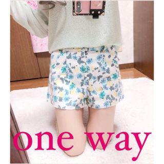 ワンウェイ(one*way)の4070.one way 総花柄 裏地付き ショートパンツ(ショートパンツ)