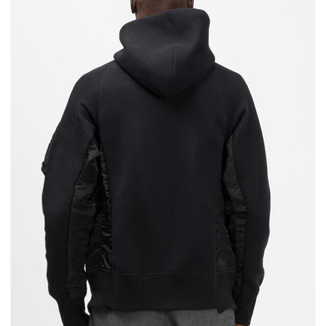 NIKE × sacai NRG HOODIE ドッキング パーカー 黒 XS