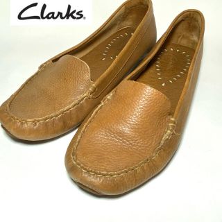 クラークス(Clarks)のClarks クラークス　ドライビングシューズ　ブラウンレザー　24cm(スリッポン/モカシン)