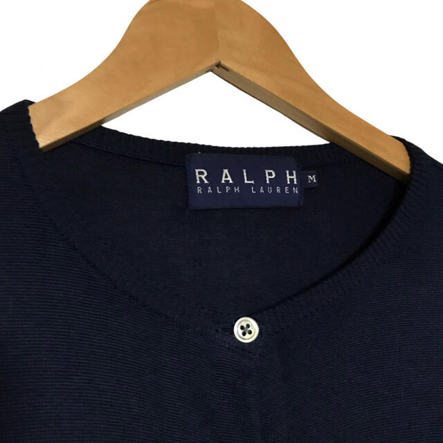 Ralph Lauren(ラルフローレン)のローレンラルフローレン　ネイビー　シルク100%カーディガン レディースのトップス(カーディガン)の商品写真