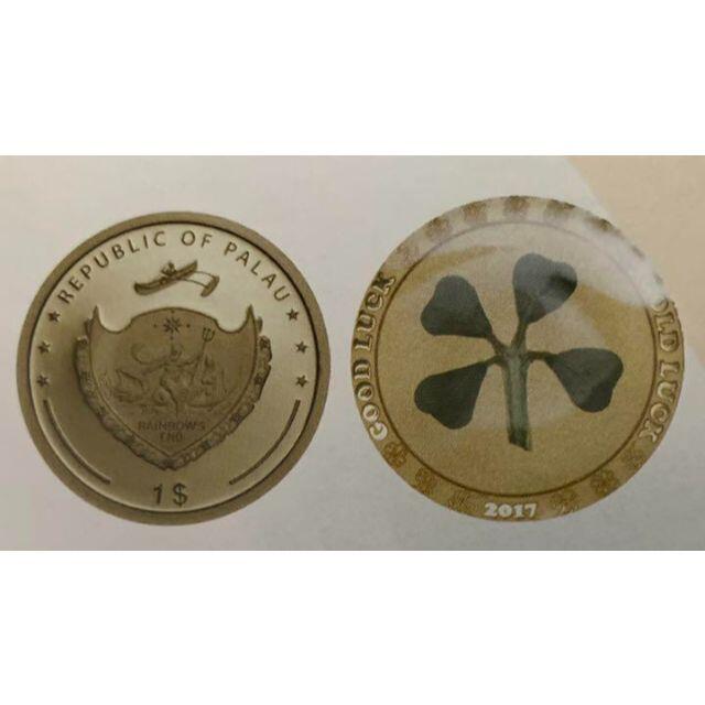 パラオ 四葉のクローバー 1ドル プルーフ 金貨 純金 1g ♪ 希少品