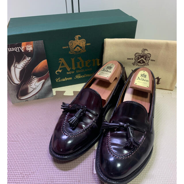 最終値下！【美品】ALDEN オールデン　タッセルローファー　バーガンディ靴/シューズ