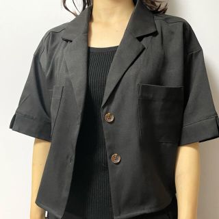 グレイル(GRL)のGRL 開襟シャツXショーパンセットアップ（ジャケットのみ）(テーラードジャケット)