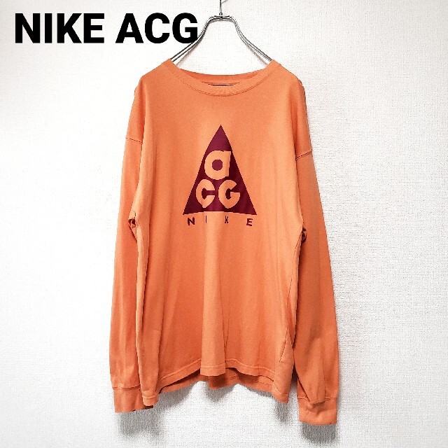 NIKE(ナイキ)のNIKE acg ロンT プリント オレンジ 本田翼 着用 メンズのトップス(Tシャツ/カットソー(七分/長袖))の商品写真