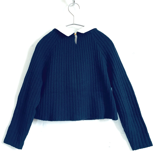 COCO DEAL(ココディール)のCOCO DEAL♦︎ニットセーター♦︎白襟取り外し♦︎紺色♦︎M レディースのトップス(ニット/セーター)の商品写真