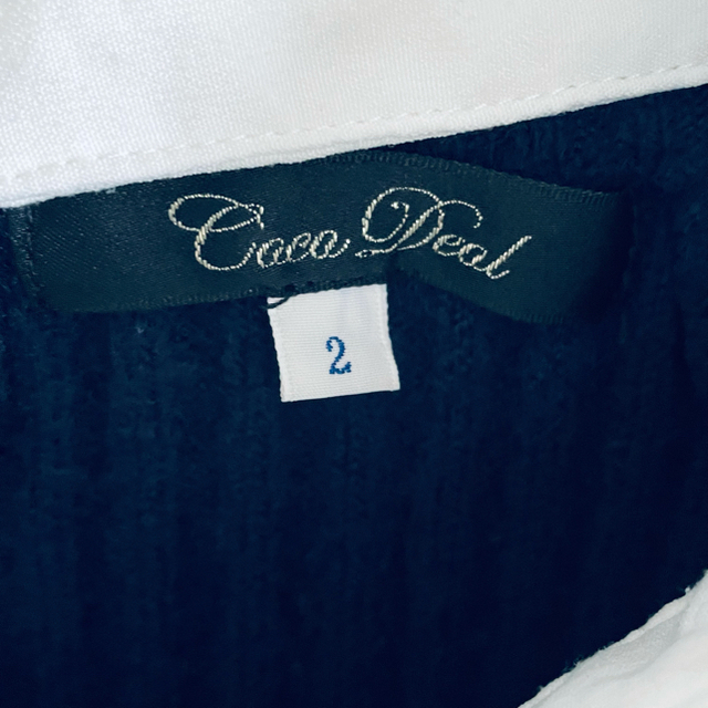 COCO DEAL(ココディール)のCOCO DEAL♦︎ニットセーター♦︎白襟取り外し♦︎紺色♦︎M レディースのトップス(ニット/セーター)の商品写真