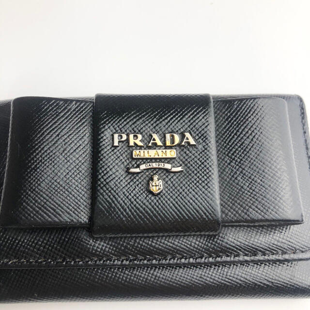 PRADA(プラダ)の【極上美品】PRADA プラダ　リボン　キーケース　6連 レディースのファッション小物(キーケース)の商品写真