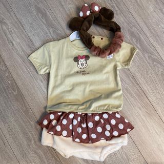 ディズニー(Disney)のDisney ミニー　なりきり3点セット(Tシャツ/カットソー)