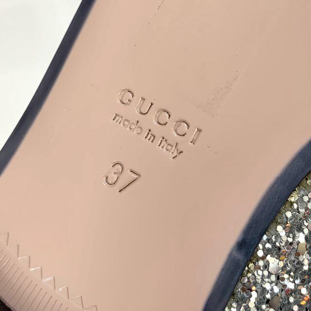 Gucci(グッチ)の3059 未使用 グッチ プリンスタウン サンダル グリッター シルバー レディースの靴/シューズ(サンダル)の商品写真