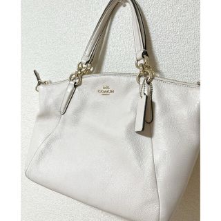 コーチ(COACH)のCOACH 2wayショルダーバッグ ホワイト 美品(ショルダーバッグ)